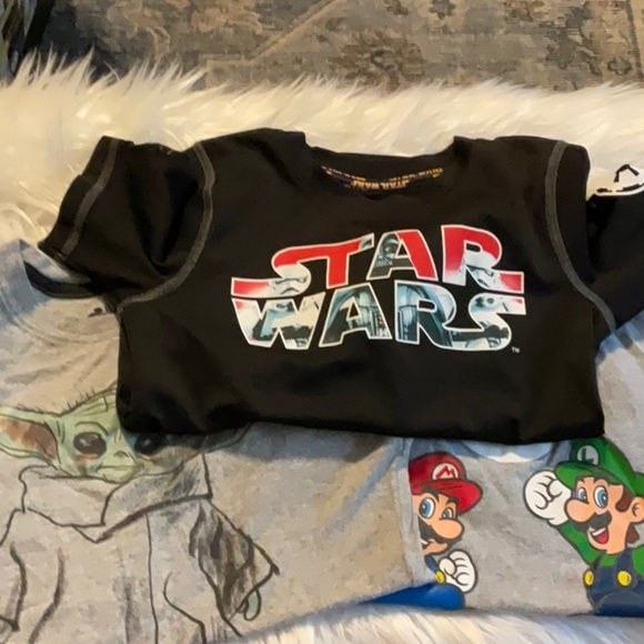 Star Wars Black Short Sleeve Tee Classic Logo - Picture 1 of 4